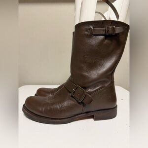 Frye Veronica Short Women’s US 9 B Brown Leather Moto Boots Booties